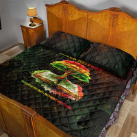 Black History Tree of Knowledge Quilt Bed Set Pan-African Afrocentric Drip Art Illustration