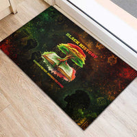 Black History Tree of Knowledge Rubber Doormat Pan-African Afrocentric Drip Art Illustration