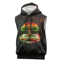 Black History Tree of Knowledge Sleeveless Hoodie Pan-African Afrocentric Drip Art Illustration