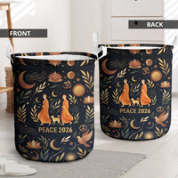Peace 2026 Spiritual Harmony Laundry Basket Bohemian Celestial Mandala Illustration