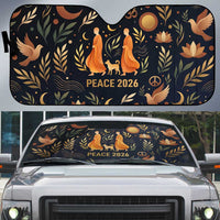 Peace 2026 Spiritual Harmony Auto Sun Shade Bohemian Celestial Mandala Illustration