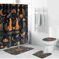 Peace 2026 Spiritual Harmony Bathroom Set Bohemian Celestial Mandala Illustration