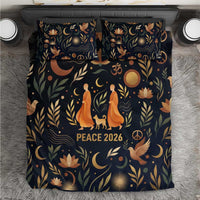 Peace 2026 Spiritual Harmony Bedding Set Bohemian Celestial Mandala Illustration