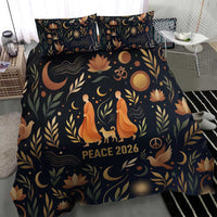 Peace 2026 Spiritual Harmony Bedding Set Bohemian Celestial Mandala Illustration