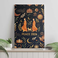 Peace 2026 Spiritual Harmony Canvas Wall Art Bohemian Celestial Mandala Illustration
