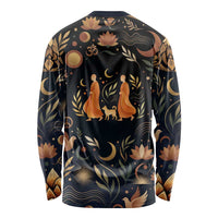 Peace 2026 Spiritual Harmony Long Sleeve Shirt Bohemian Celestial Mandala Illustration