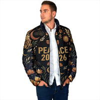 Peace 2026 Spiritual Harmony Padded Jacket Bohemian Celestial Mandala Illustration