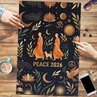 Peace 2026 Spiritual Harmony Puzzle Bohemian Celestial Mandala Illustration