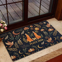 Peace 2026 Spiritual Harmony Rubber Doormat Bohemian Celestial Mandala Illustration