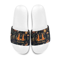 Peace 2026 Spiritual Harmony Slide Sandals Bohemian Celestial Mandala Illustration