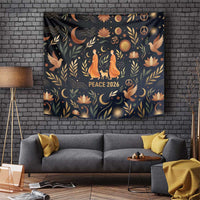 Peace 2026 Spiritual Harmony Tapestry Bohemian Celestial Mandala Illustration
