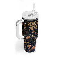Peace 2026 Spiritual Harmony Tumbler With Handle Bohemian Celestial Mandala Illustration