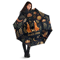 Peace 2026 Spiritual Harmony Umbrella Bohemian Celestial Mandala Illustration