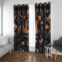 Peace 2026 Spiritual Harmony Window Curtain Bohemian Celestial Mandala Illustration