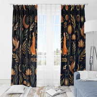 Peace 2026 Spiritual Harmony Window Curtain Bohemian Celestial Mandala Illustration