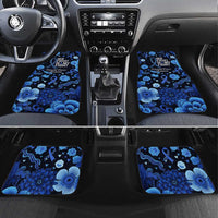 His Fight Is My Fight Colorectal Cancer Awareness Car Mats Blue Ribbon Heart Pattern Illustration