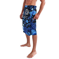 His Fight Is My Fight Colorectal Cancer Awareness Lavalava Blue Ribbon Heart Pattern Illustration
