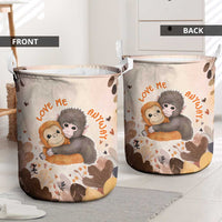 Punch The Monkey Laundry Basket Love Me Anyway Baby Monkeys Cute Plush Hugging