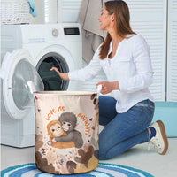 Punch The Monkey Laundry Basket Love Me Anyway Baby Monkeys Cute Plush Hugging