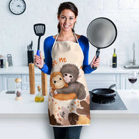 Punch The Monkey Apron Love Me Anyway Baby Monkeys Cute Plush Hugging