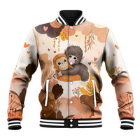 Punch The Monkey Baseball Jacket Love Me Anyway Baby Monkeys Cute Plush Hugging