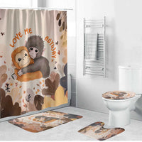 Punch The Monkey Bathroom Set Love Me Anyway Baby Monkeys Cute Plush Hugging