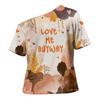 Punch The Monkey Cross Shoulder Shirt Love Me Anyway Baby Monkeys Cute Plush Hugging