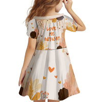 Punch The Monkey Kid Short Sleeve Dress Love Me Anyway Baby Monkeys Cute Plush Hugging