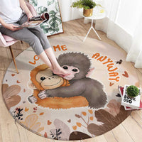 Punch The Monkey Round Carpet Love Me Anyway Baby Monkeys Cute Plush Hugging
