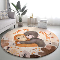 Punch The Monkey Round Carpet Love Me Anyway Baby Monkeys Cute Plush Hugging