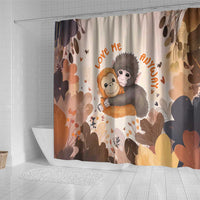 Punch The Monkey Shower Curtain Love Me Anyway Baby Monkeys Cute Plush Hugging