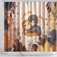Punch The Monkey Shower Curtain Love Me Anyway Baby Monkeys Cute Plush Hugging
