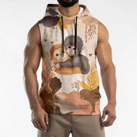 Punch The Monkey Sleeveless Hoodie Love Me Anyway Baby Monkeys Cute Plush Hugging