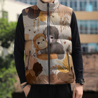 Punch The Monkey Sleeveless Puffer Jacket Love Me Anyway Baby Monkeys Cute Plush Hugging