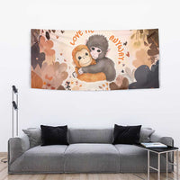 Punch The Monkey Tapestry Love Me Anyway Baby Monkeys Cute Plush Hugging