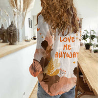 Punch The Monkey Women Casual Shirt Love Me Anyway Baby Monkeys Cute Plush Hugging