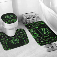 Cerebral Palsy Awareness Infinity Heart Bathroom Set Neon Green Ribbon Pattern Illustration