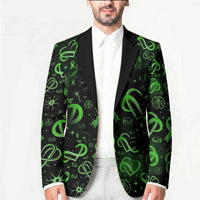 Cerebral Palsy Awareness Infinity Heart Blazer Neon Green Ribbon Pattern Illustration