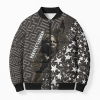 Harriet Tubman Underground Railroad Bomber Puffer Jacket Fearless In The Dark - Civil Rights Hero Vintage Art