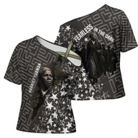 Harriet Tubman Underground Railroad Cross Shoulder Shirt Fearless In The Dark - Civil Rights Hero Vintage Art