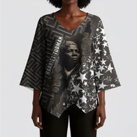 Harriet Tubman Underground Railroad Kimono Sleeve Blouse Fearless In The Dark - Civil Rights Hero Vintage Art