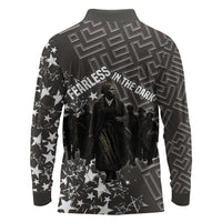 Harriet Tubman Underground Railroad Long Sleeve Polo Shirt Fearless In The Dark - Civil Rights Hero Vintage Art
