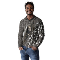 Harriet Tubman Underground Railroad Long Sleeve Polo Shirt Fearless In The Dark - Civil Rights Hero Vintage Art