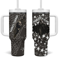 Harriet Tubman Underground Railroad Tumbler With Handle Fearless In The Dark - Civil Rights Hero Vintage Art