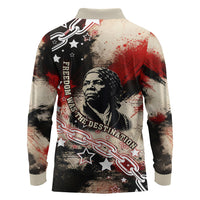 Freedom Fighter Harriet Tubman Long Sleeve Polo Shirt Freedom Was The Destination 1822
