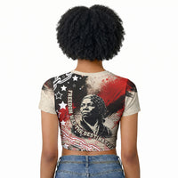 Freedom Fighter Harriet Tubman Raglan Cropped T shirt Freedom Was The Destination 1822