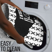 Malcolm X 101 Years Of Resistance Bathroom Set Civil Rights Leader Portrait - Monochrome X Pattern
