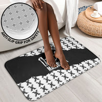 Malcolm X 101 Years Of Resistance Bathroom Set Civil Rights Leader Portrait - Monochrome X Pattern