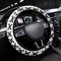 Malcolm X 101 Years Of Resistance Steering Wheel Cover Civil Rights Leader Portrait - Monochrome X Pattern