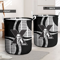 Malcolm X Legacy 1925-2026 Laundry Basket African American Heritage - Iconic Portrait Silhouette